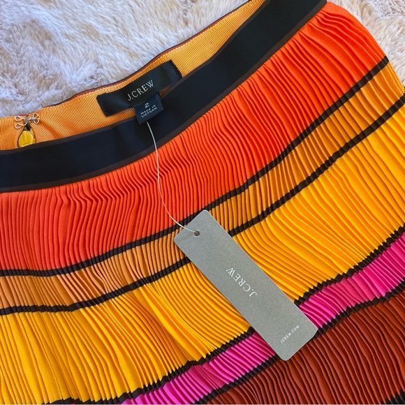 J.Crew Authentic Size 2 Straight-Pleat Skirt in Multistripe Pleated Midi - Picture 5 of 11